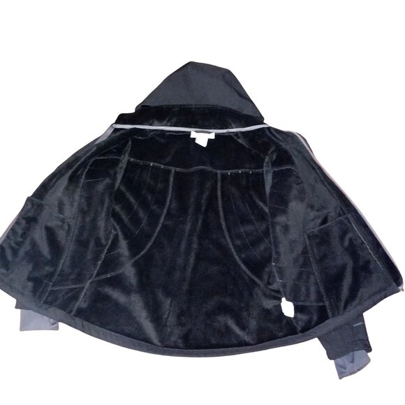 Free Country Women's Black Warm Comfy Casual Car Coat Zip Hooded Jacket Size XL - Picture 6 of 8